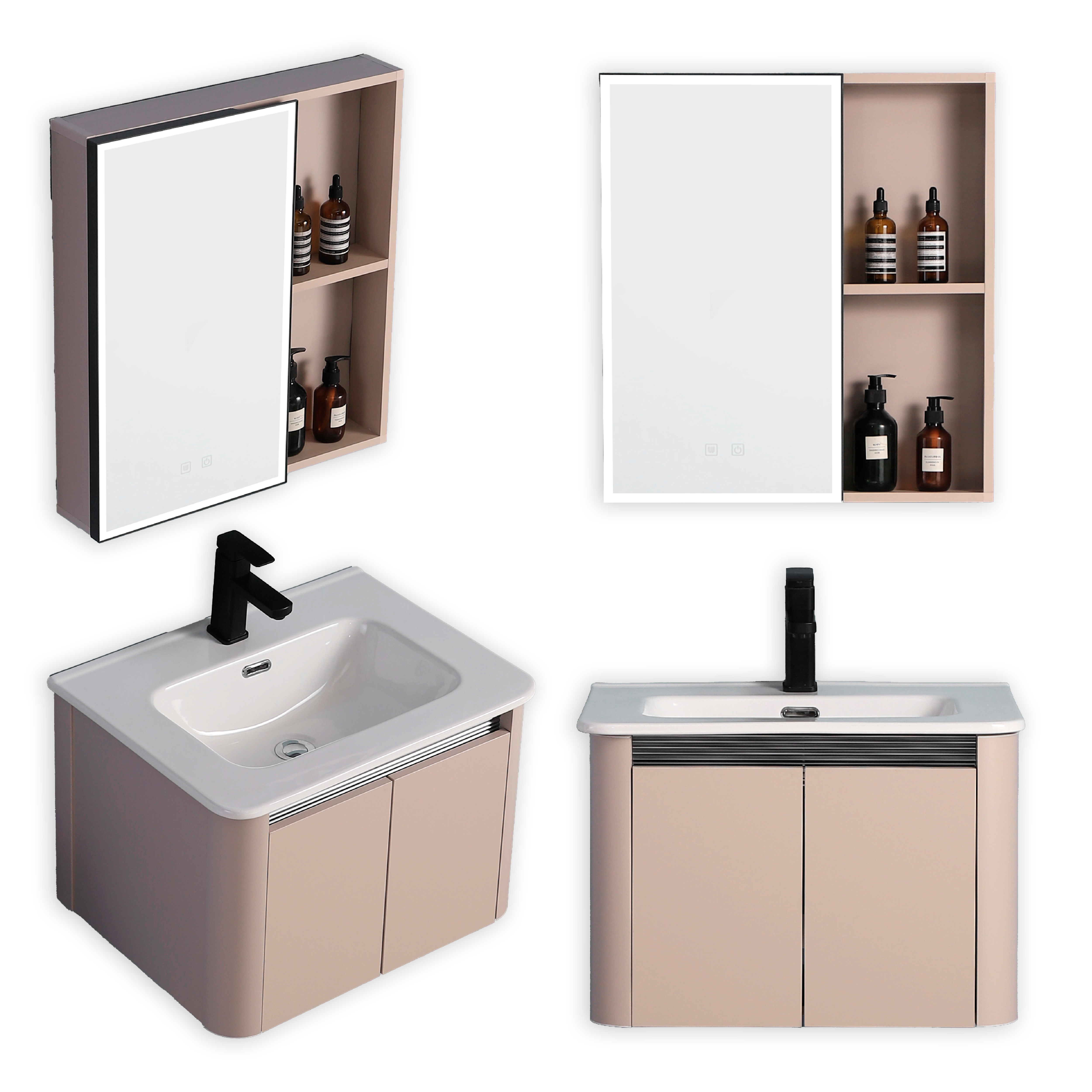 Mueble De Baño + Espejo De Aluminio Kq708Z-60 - Fratelli
